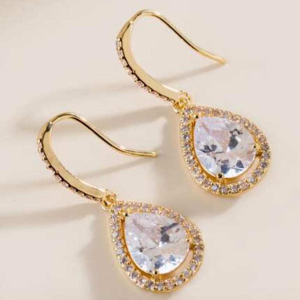 Cubic Zirconia Drop Earrings